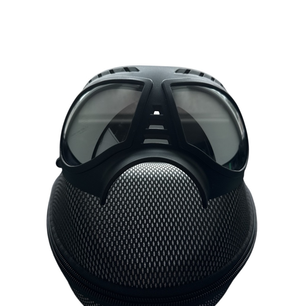 Dog Pet Goggles Zip Case New Black Large Cycling Riding Sun Wind